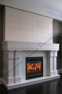 french limestone fireplace mantel